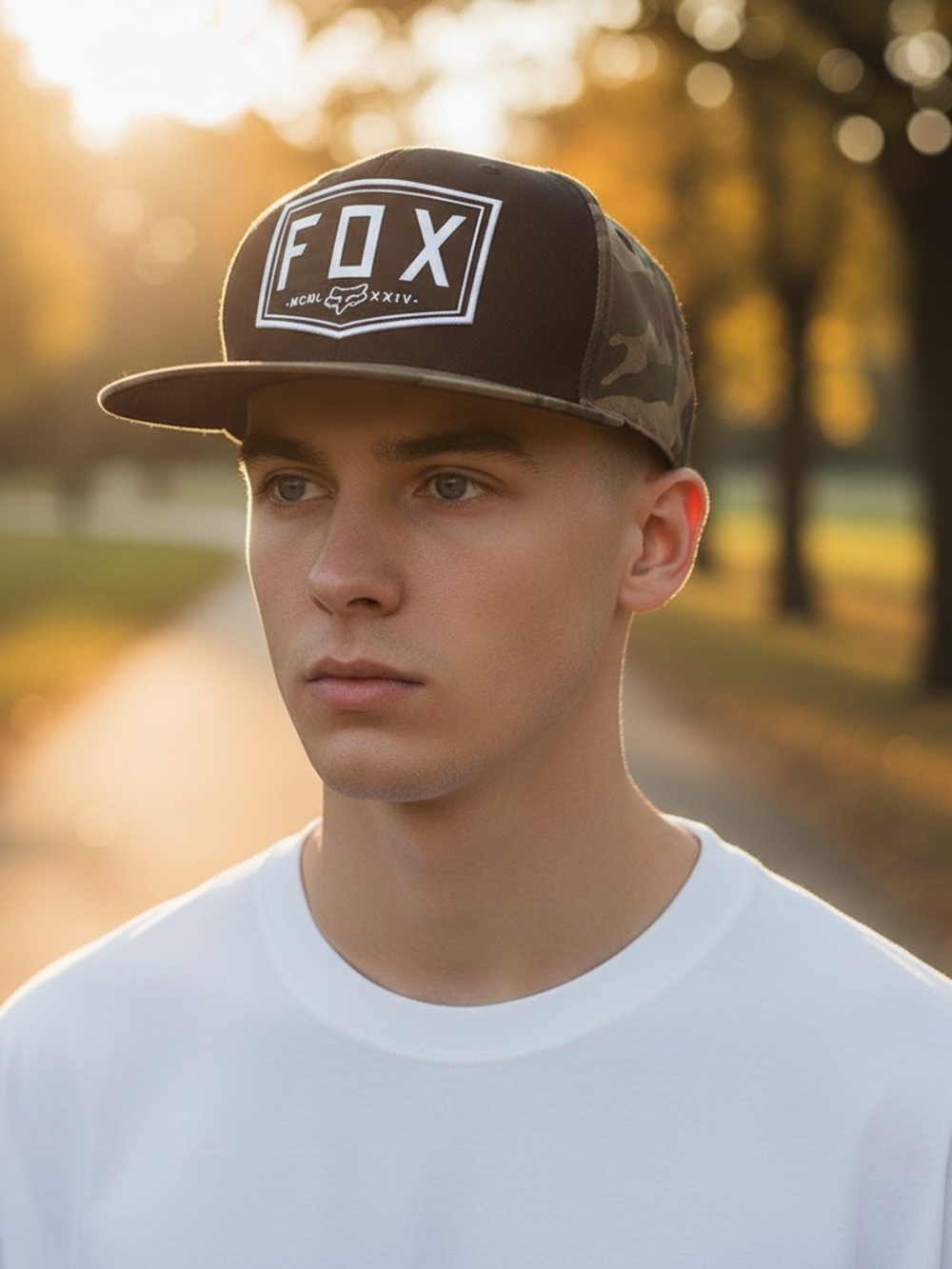 Fox // Camo Snapback Hat